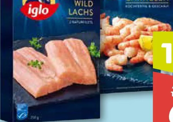 Wildlachs, Kabeljau od. Garnelen