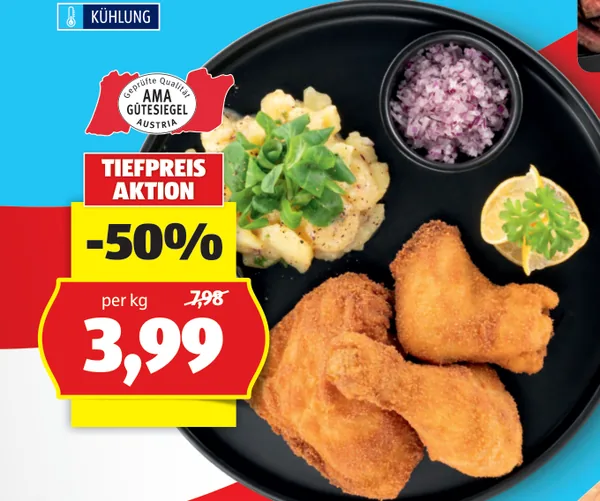 Maishändl-Backhendlteller