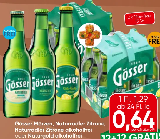 Märzen, Naturradler Zitrone, Naturradler Zitrone alkoholfrei oder Naturgold alkoholfrei